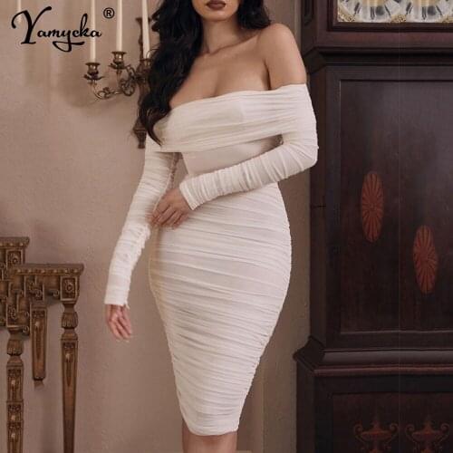 Sexy Black White mesh Off Shoulder summer dress women maxi club party bodycon dresses vintage elegant woman long dress vestidos