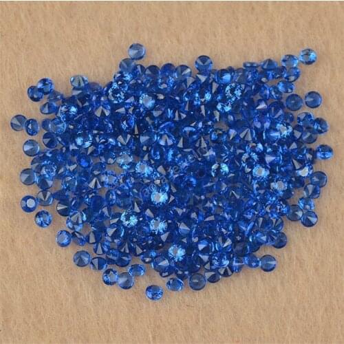 0.8~4.0mm Round Brilliant Cut Shape 113# Dark Blue Color Blue Spinels Synthetic Sapphires Spinel Loose Gems Stone For Jewelry