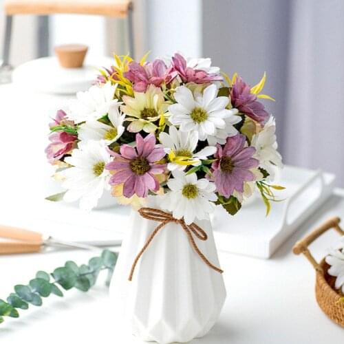 1Pc 10-Head Artificial Marguerite Flower Wedding Furniture Home Party Decoration Artificial Flowers Bright Color