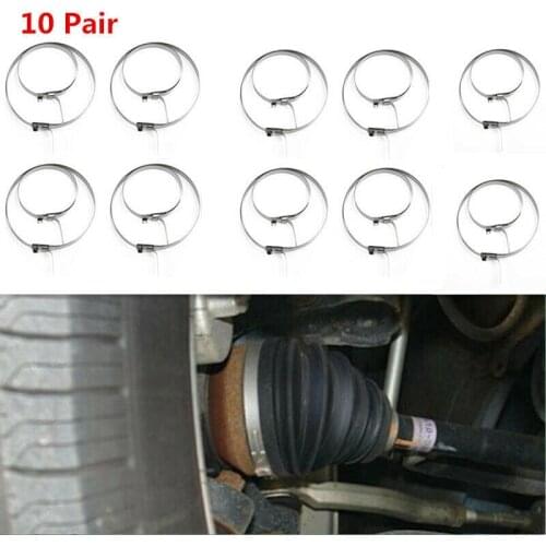 20pcs Universal Axle CV Joint Boot Crimp Clamp Kit Stainless Steel Driveshaft For Auto / ATV CV Car Replacement Parts