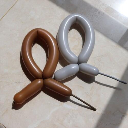 260Q Twisting Animal Balloons Assorted Color Thickening Latex Twisting Modeling Long Magic Balloons Khaki Gray 30/50/100pcs