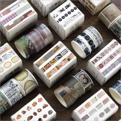3pcs/box Coffee time Yummy Diary green Plants wall brick Garland Fruit music note Vintage washi tape DIY planner masking tape