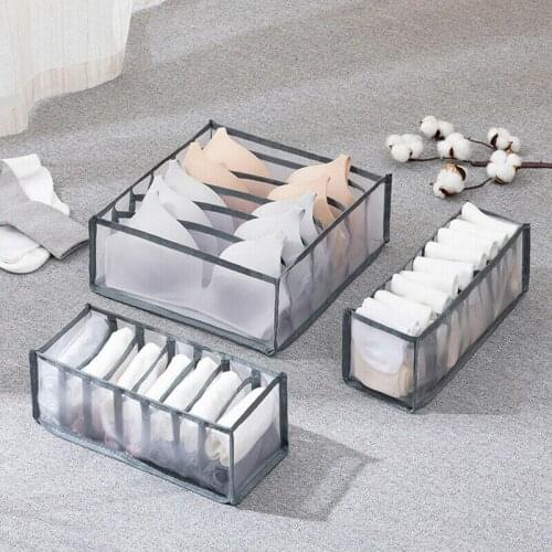 6/7/11 Grid Foldable Underwear Bra Socks Ties Wardrobe Drawer Storage Organizer Boxes Closet Divider Underwear Divider Drawer