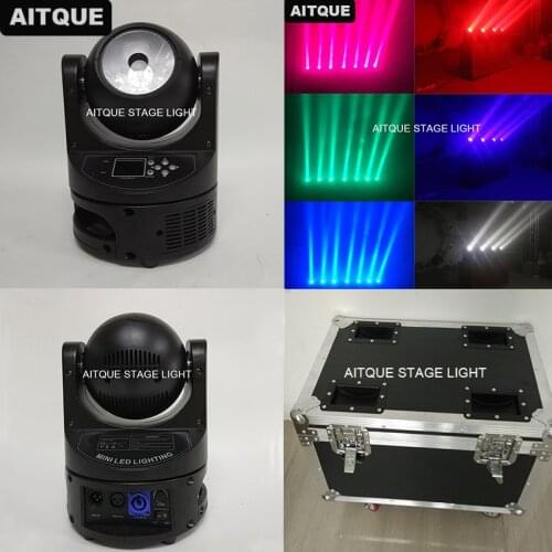 6lights+CASE)Stage moving head lyre beam led 60watt dmx moving head controller 60w cheap led mobile heads flight case