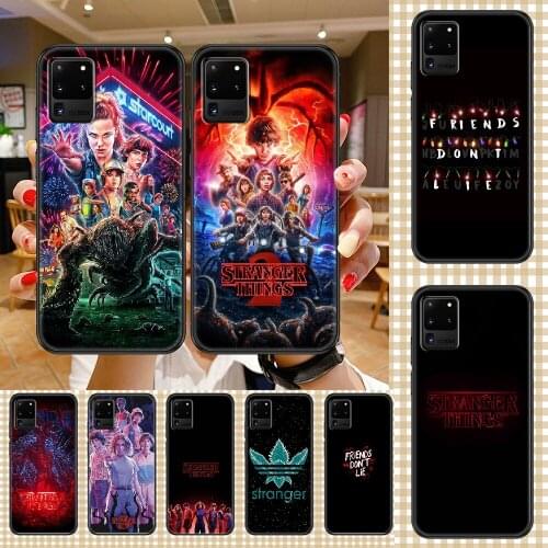 Movie Stranger Things Phone case For Samsung Galaxy Note 4 8 9 10 20 S8 S9 S10 S10E S20 Plus UITRA Ultra black 3D funda soft