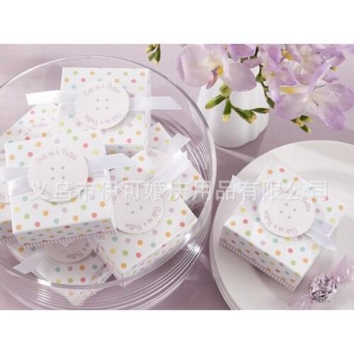 Hot new creative wedding candy box wedding utility supplies button 100pcs