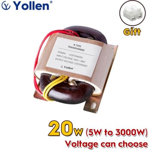 R-Core R20VA 20W Power transformer voltage customized 220V/380V to 6V/9V/12V/15V/18V/24V/110V Elevator Armarium Soft Starter PCB