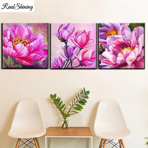 Plant abstract pink iris flowers diy Diamond Painting cross stitch mosaic full square round diamond embroidery nordic art T346