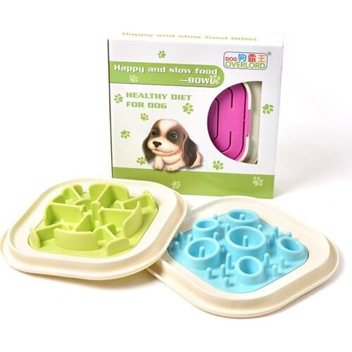 LeChong Pet Bowl Slow Food Cat Rice Bowl Non-slip ABS Dog Tableware Easy To Clean Pet Feeder Pet Supplies