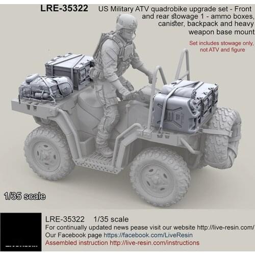 1/35 US Military ATV quadrobike upgrade set - Weaponry, Resin Model soldier GK, Unassembled and unpainted kit