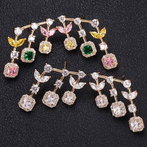 Jankelly New design luxury AAA zircon round flower shape Earrings Ring set for women,high quality party/Wedding jewelry sets