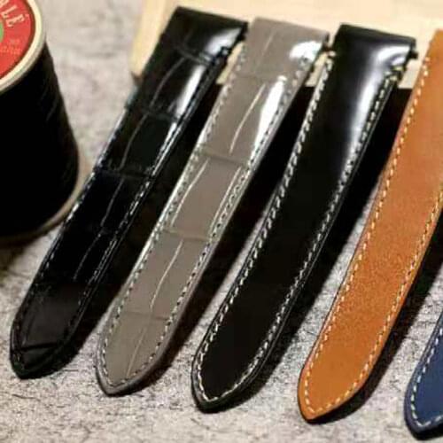 New WSSA0018 Crocodile Skin Watchbands Genuine Leather Belt Men Custom SANTOS DE Strap 21MM 20MM Handmade Alligator Watch Band