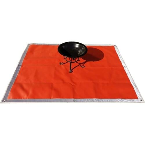 Fire Pit Mat 60inch*60inch for Deck Visible at Night, Protection Grill & Patio Fire Pit Pad Hearth Rug, Fireproof Mat