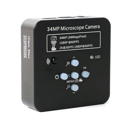 Agnicy 34 Million Pixel Industrial Camera HDMI USB Electronic Magnifying Glass Remote Control TF Storage Industrial Microscope