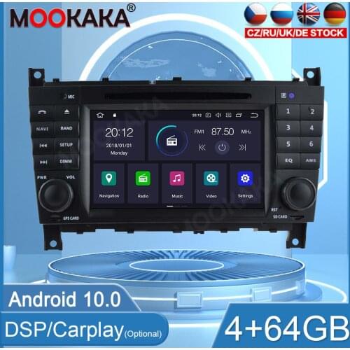 PX6 4+64GB Android10 For Benz C-Class W203 2004 -2007 Car Multimedia Player GPS Navigation Audio Stereo Screen DVD HeadUnit WIFI