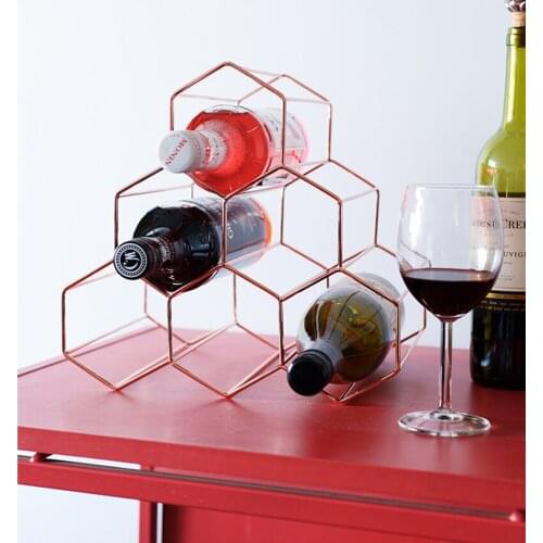 Qiansi Creative Personality Honeycomb Wine Rack Wine Honeycomb Desktop Simple Home Wine Cabinet Bar Decoration Wine Display Rack