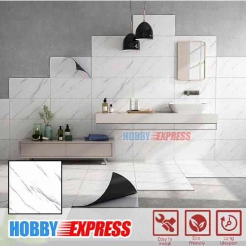 Arrowzoom Self-Adhesive Marble PVC Vinyl DIY Home Decor Living Room Bathroom Kitchen Wall Floor Tiles 30*30 cm KK1191