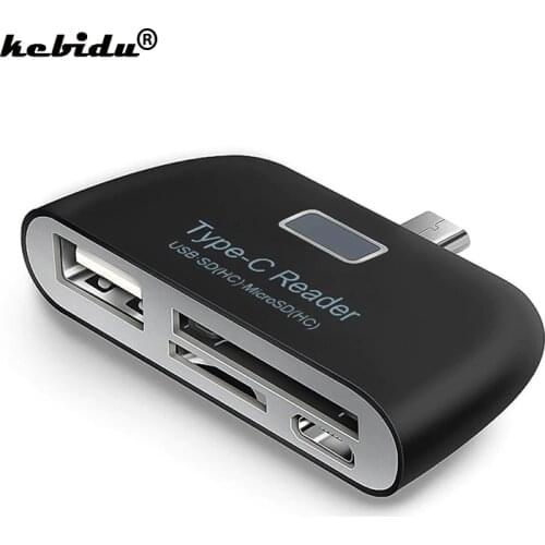 Type C USB 2.0 HUB Memory Card Reader Adapter 3 In 1 USB 3.1 USB-C Support TF SD OTG Type C Readers For Macbook Phone Tablet