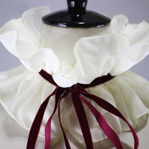 Handmade The Middle Age Ruffles Vintage Detachable Ruffled Collar Gothic
