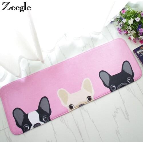 Zeegle Dog Carpet Home Doormat Outdoor Soft Child Carpet Mats Bedroom Bedside Rugs Non-slip Kitchen Mats Bathroom Floor Rugs