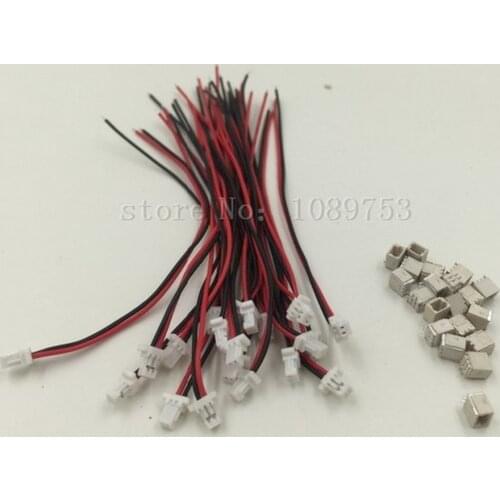 10 SETS Mini Micro SH 1.0 2-Pin JST Connector with Wires Cables 100MM