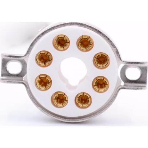 10Piece HIFI Ceramic 8pins Tube Socket Fit For EL34,6CA7,KT88,6550,6P3P,6L6, 6SN7,KT66