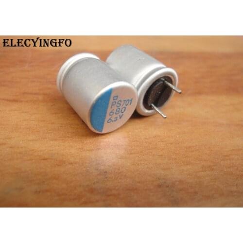 100pcs 680uF 6.3V680UF NCC PS serires 10x12.5mm Super Low ESR High Ripple Current 6.3V680uF For MB/VGA Solid Capacitor