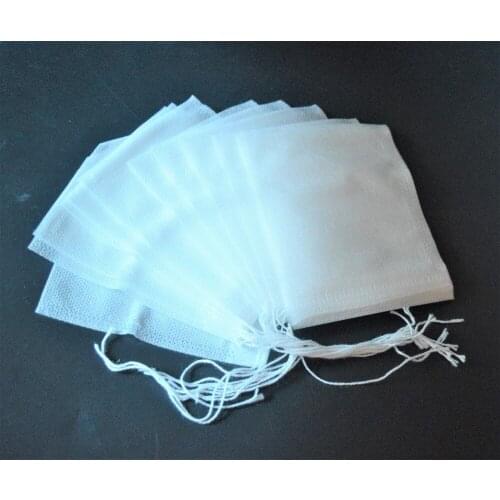 100Pcs Empty Teabags String Heat Seal Filter Paper Herb shower Loose Tea Bags Soap Bag Drawstring Teabag Disposable Tea Infuser