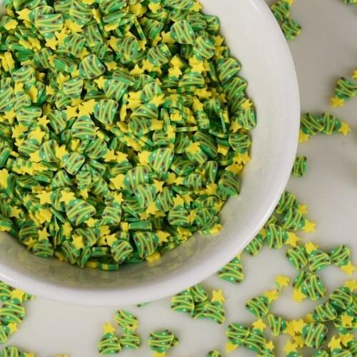 20g/Lots Bag Christmas Tree Slices Addition Nail Arts Slime Fruit Charm Filler For DIY Accessories Lizun Supplies Decoration Toy