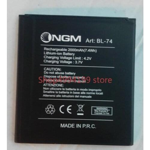 2000mAh 3.7V New NGM BL-74 Replacement Battery For NGM BL-74 Cell Phone Batteries-free shipping