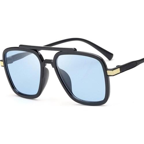 2021 Fashion Square Style Clear Lenses Sunglasses Men Brand Design Cheap Vintage Cool Driving Sun Glasses Oculos De Sol Eyewear