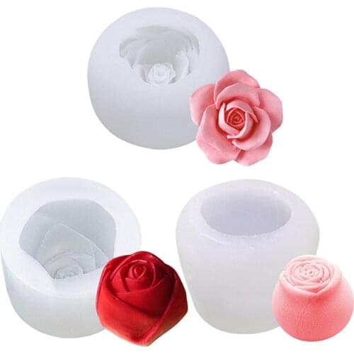 Ice Cube Form Silicone Rose Shape Icecream Mold 3D Big Freezer Ice Cream Ball Maker Reusable Whiskey Cocktail Mould Bar Tools