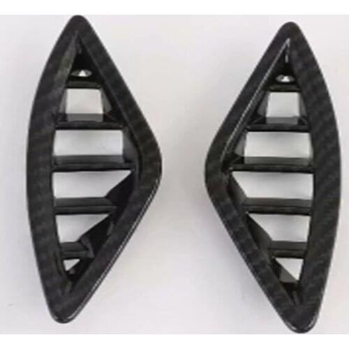 Auto For Hyundai ix25 2020 2021 Carbon Fiber Air Conditioning Vent Outlet Protector Frame Cover Decoration Accessories