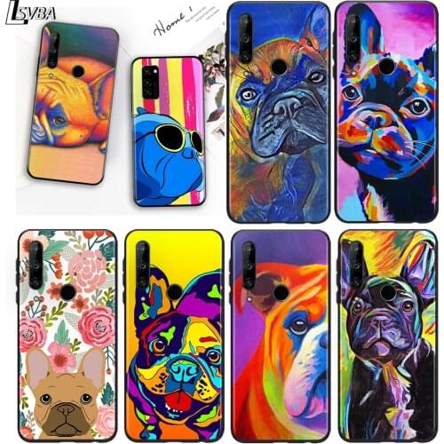French Bulldog dog animals Silicone Cover For Honor 8S 8C 8X MAX 8 A 7S 7A 7C Play 3E Prime Pro 2020 2019 Black Soft Phone Case
