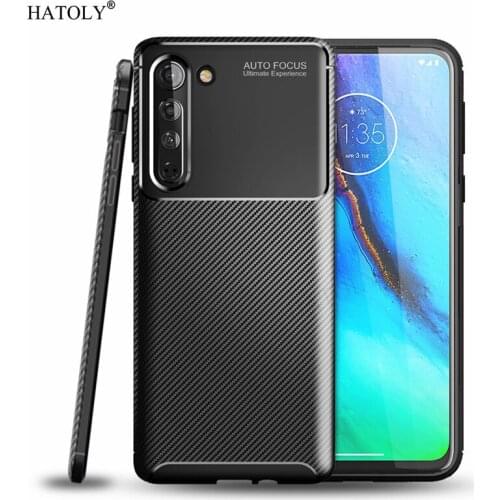 For Motorola Edge Case Cover Soft Silicone Carbon Fiber Shockproof Bumper Phone Case For Moto Edge Back Cover For Motorola Edge