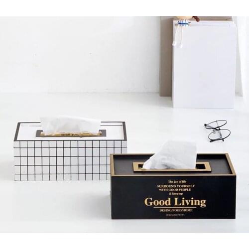 New High Quality Home Kitchen Creative Wooden Plastic Tissue Box Solid Wood Napkin Holder Case Simple Stylish Tools