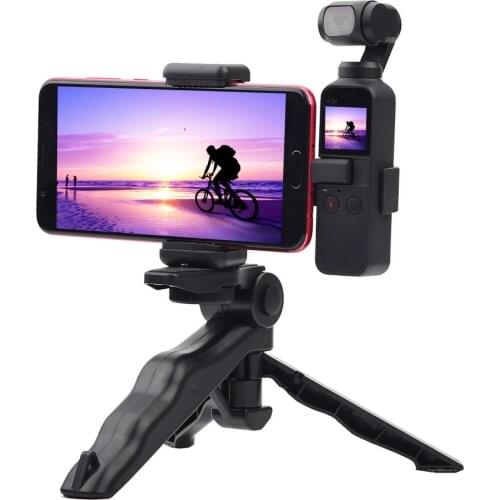 For DJI OSMO POCKET 2 Plastic Phone Securing Clip Tripod Holder Mount Folder Tripod Extended Bracket Handheld Gimbal Accessories