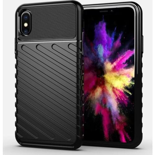 For iPhone XS Max XR X SE2 Cover Soft Slicone Plain Thunder Classic Fashion Shockproof Case protective