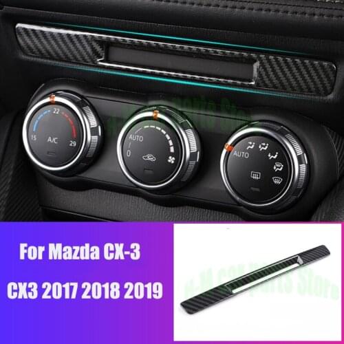 For Mazda CX-3 CX32017 2018 2019 Car Console Center Chair Heating Display Panel Cover Frame Carbon fiber Interior accessories