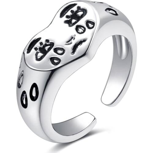 FNIO Creative Cry Face Rings for Women New Trendy Fashion Female Resizable Ring Jewelry Ladies Bar Night Club Jewelry Gifts