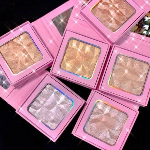 Monochrome Super Flash Highlighter Palette Private Label Cosmetic Bronzer Body Shimmer Contouring Powder And Brightening No Logo