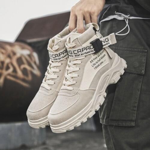 2021 New Winter Shoes for Men Casual Mens Ankle Boots Fashion Men Comfortable Tooling Boots Lace-up Mens Shoes Zapatos Hombre