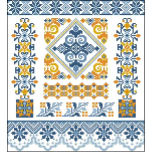 Jigsaw Provence colors patterns Counted Cross Stitch 11CT 14CT 18CT DIY Chinese Cross Stitch Kits Embroidery Needlework Sets