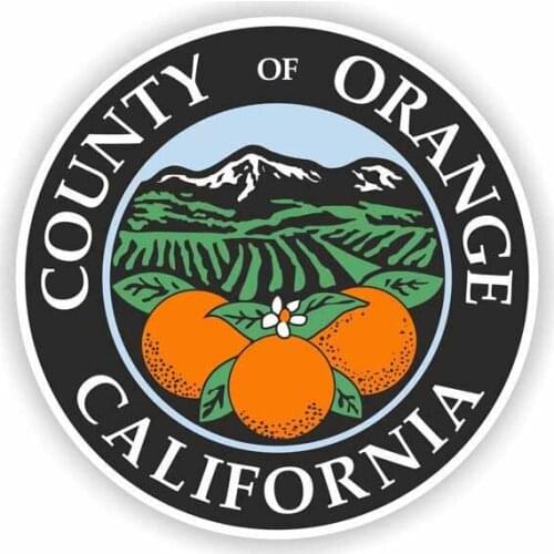 Originality 10CM*10CM Car Styling Orange County California Decal Car Sticker Accessories