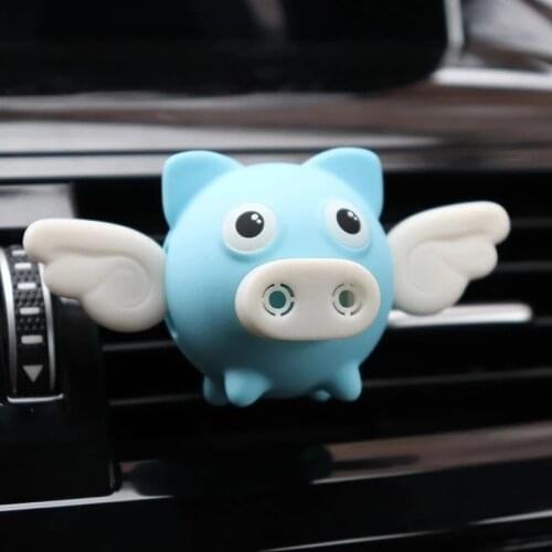 Shaking Wings Angel Piggy Car Smell Air Freshener Vent Clip Car Air Freshener Scent Auto Decor Toys In Car Accessories Interior