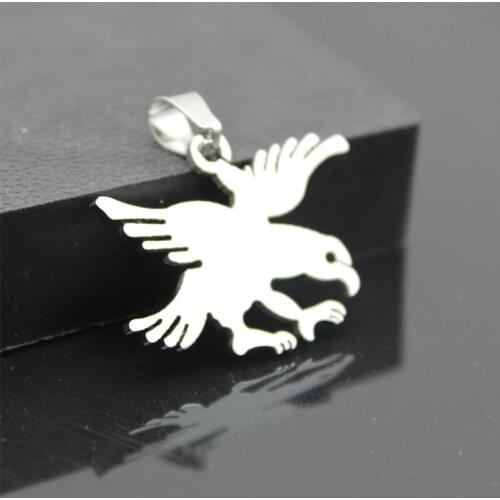 Silver Color Necklace Eagle Pendant Charm Statement Chokers For Women Men Fashion Jewelry Stainless Steel Wings Long Necklaces