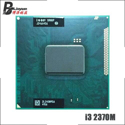 Intel Core i3-2370M i3 2370M SR0DP 2.4 GHz Dual-Core Quad-Thread CPU Porcessor L2=512M L3=3M 35W Socket G2