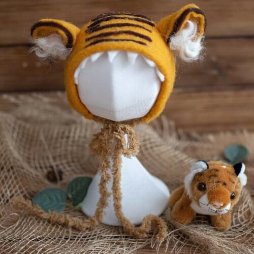 PW PROPS Newborn Animal Hat Photography Props Handmade Wool Felt Hat Toy Baby Photo Props
