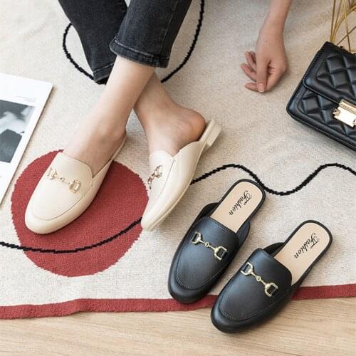 Fashion PU Leather Womens Slippers Modern Slippers Summer/Spring/Autumn Shoes Home Outdoor Ladies Sandals