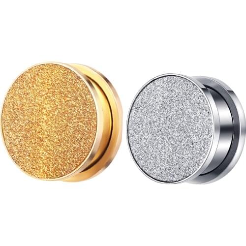 TIANCIFBYJS Stainless Steel Screw Gold Silver Ear Tunnels Plugs Gauges Men Earring Expander Body Piercing Jewelry 4-20mm 60PCS